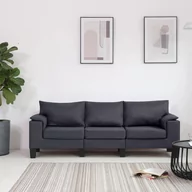 Sofy i kanapy - vidaXL 3-osobowa sofa, ciemnoszara, tapicerowana tkaniną - miniaturka - grafika 1