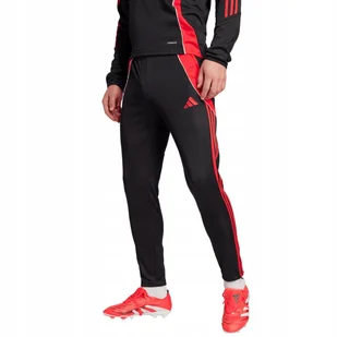 Spodnie męskie adidas Tiro 24 Slim Training czarno-czerwone JP2489 M - Dresy męskie - miniaturka - grafika 1