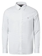 Koszule męskie - Tommy Hilfiger Koszula męska Mężczyźni Slim Fit Bawełna biały|zielony wzorzysty, M - miniaturka - grafika 1