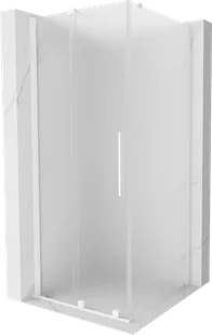 Mexen Velar kabina prysznicowa rozsuwana 100x100 cm, szron, biała - 871-100-100-31-20 - Kabiny prysznicowe - miniaturka - grafika 1