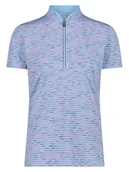 Koszulki sportowe damskie - CMP Koszulka kolarska w kolorze jasnoróżowo-błękitnym - miniaturka - grafika 1