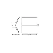 Lampy ogrodowe - OSRAM Kinkiet zewnętrzny LED ENDURA STYLE BAT, aluminiowy / szary / cynkowy, aluminium, nowoczesny - miniaturka - grafika 1