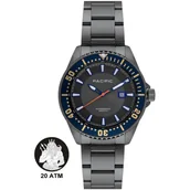 Zegarki męskie - Pacific Poseidon SMPB-2001-08 szary męski zegarek na bransolecie wodoodporny 200M - miniaturka - grafika 1