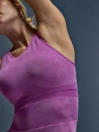 Koszulki sportowe damskie - 4F Top do jogi i pilatesu slim szybkoschnący damski - różowy M/L - miniaturka - grafika 1