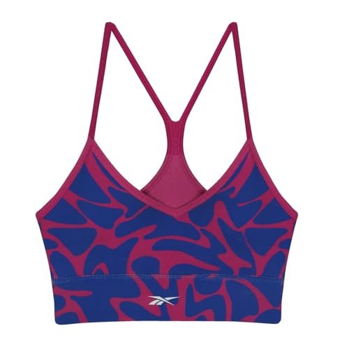 Reebok Damski biustonosz sportowy z nadrukiem na całej powierzchni