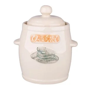 Beczka hermetyczna 3 l z pokrywą Ogórki kremowy - Beczki - miniaturka - grafika 1