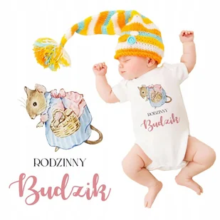 BODY NIEMOWLĘCE Na Prezent Pierwsze Odwiedziny RODZINNY BUDZIK Wzory - 56 - Body dla niemowląt - miniaturka - grafika 1