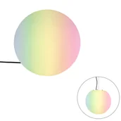 Lampy ogrodowe - QAZQA Inteligentna lampa zewnętrzna biała 35 cm IP65 z diodą LED - Nura - miniaturka - grafika 1