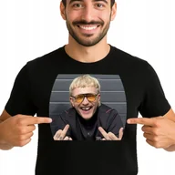 Koszulki męskie - KOSZULKA JOOST KLEIN JAKOŚĆ BAWEŁNA T-SHIRT PREZENT RAP XXL 3384 CZARNA - miniaturka - grafika 1