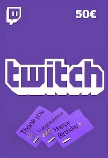 Twitch Gift Card 50 EUR - twitch Key - EUROPE - Kody i doładowania cyfrowe - miniaturka - grafika 1