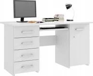 Biurka - Biurko MartigoPlus Mirek Białe 138 cm x 65 cm - miniaturka - grafika 1