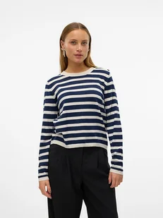Vero Moda Sweter w kolorze antracytowo-kremowym - Swetry damskie - miniaturka - grafika 1
