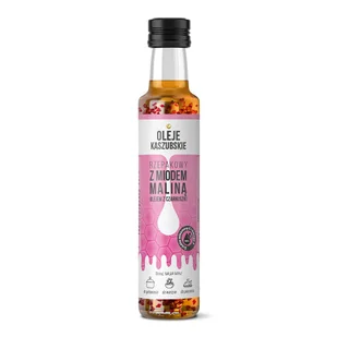 Oleje Kaszubskie Olej rzepakowy z miodem, maliną i olejem z czarnuszki 250 ml - oliwa lub olej - Oliwa - miniaturka - grafika 1