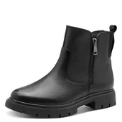 Kozaki damskie - TAMARIS Damskie buty Comfort Boot Flat Półdługie kozaki, czarne, rozmiar 36 EU, czarny, 36 EU - miniaturka - grafika 1