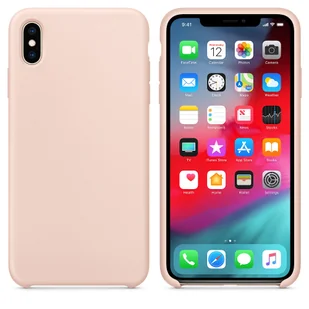 Hurtel Silicone Case elastyczne silikonowe etui pokrowiec iPhone XS Max różowy - Różowy - Etui i futerały do telefonów - miniaturka - grafika 1