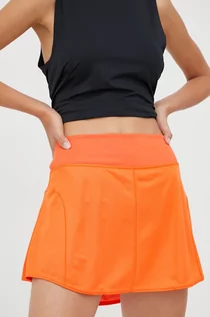 Spódnice - adidas Performance spódnica kolor pomarańczowy mini prosta - grafika 1