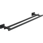 Wieszaki łazienkowe - Wieszak na ręcznik MEXEN Arno podwójny, czarny - miniaturka - grafika 1