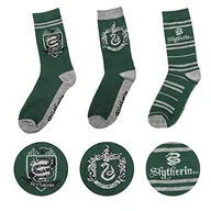Skarpetki męskie - Cinereplicas Harry Potter - Skarpetki Slytherin (Zestaw 3) - Oficjalna licencja - miniaturka - grafika 1