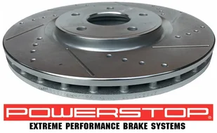 Przednia WIERCONA nacinana tarcza hamulcowa 330mm POWERSTOP RAM Cargo Van 2012- - Tarcze hamulcowe - miniaturka - grafika 1