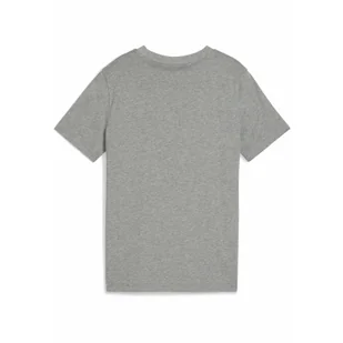 Młodzieżowa koszulka ESS z logo No. 1 PUMA Medium Gray Heather - Odzież sportowa dziecięca - miniaturka - grafika 1