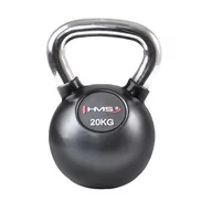 Kettlebell - HMS KGC20 KETTLEBELL GUMA Z CHROMOWANĄ RĄCZKĄ 20 KG 1AB-17-6-202 - miniaturka - grafika 1