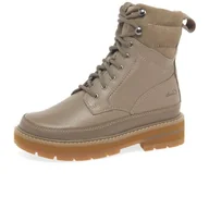 Kozaki damskie - Clarks PragueStyle K. Półdługie kozaki, Pebble Combi, 28 EU, Pebble Combi, 28 EU - miniaturka - grafika 1