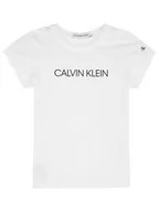 Koszulki dla chłopców - Calvin Klein Jeans T-Shirt IG0IG00380 Biały Regular Fit - miniaturka - grafika 1