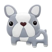 Gryzaki dla dzieci - Bocioland Gryzak silikonowy Bulgod szary - miniaturka - grafika 1