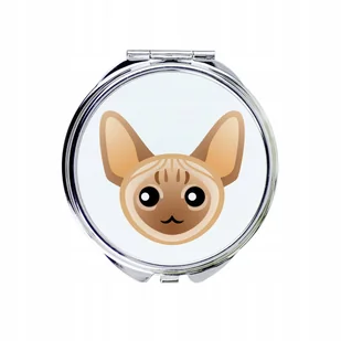 Kot Devon rex Lusterko kieszonkowe, do torebki - Lusterka do makijażu - miniaturka - grafika 1