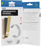 Akcesoria do smartwatchy - Wave steel braided strap 20mm, for smart and sports watches, silver - miniaturka - grafika 1