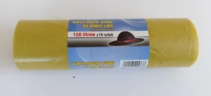 WORKI NA ŚMIECI 120L 70*110 ŻÓŁTE 10 SZTUK - Worki na śmieci - miniaturka - grafika 1