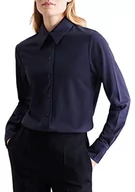 Bluzki damskie - Seidensticker Damska bluzka Regular Fit z długim rękawem, ciemnoniebieska, 36, granatowy, 36 - miniaturka - grafika 1