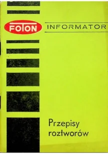 Przepisy roztworów - Chemia - miniaturka - grafika 1