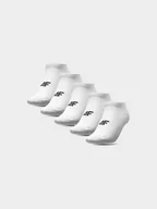 Skarpetki męskie - 4F Skarpetki krótkie (5-pack) męskie - białe 39-42 - miniaturka - grafika 1