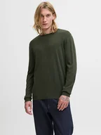 Swetry męskie - Jack & Jones Sweter w kolorze ciemnozielonym - miniaturka - grafika 1