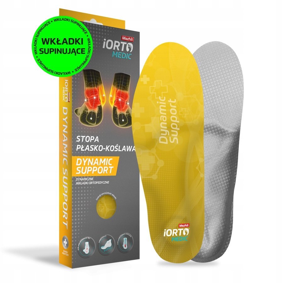 Wkładki do butów Wkładki ortopedyczne Mazbit DYNAMIC SUPPORT IO82 10mm r.40