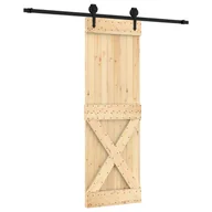 Drzwi wewnętrzne - Drzwi przesuwne z osprzętem, 70x210 cm, lite drewno sosnowe 8721012082977 - miniaturka - grafika 1