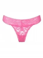 Majtki damskie - GUESS RÓŻOWE KORONKOWE STRINGI DAMSKIE Z KWIATOWYM WZOREM L GNA - miniaturka - grafika 1