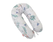 Poduszki do karmienia - Poduszka ciążowa Longer dla kobiet w ciąży do spania - blue birds - miniaturka - grafika 1