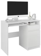 Biurka dla dzieci - Biurko komputerowe stolik 96cm białe- grafit N35 - miniaturka - grafika 1