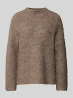 Swetry damskie - Sweter z dzianiny o kroju comfort fit z dodatkiem wełny model ‘MALA’ - miniaturka - grafika 1