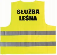 Odzież robocza - Kamizelka odblaskowa z nadrukiem SŁUŻBA LEŚNA rozmiar XXL - miniaturka - grafika 1