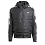 Kurtki męskie - adidas Męska kurtka hybrydowa Essentials 3S z izolacją, czarna, Czarny, S - miniaturka - grafika 1