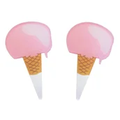 Metkownice - Cenówki Wtykacze Do Lodów - Różowe Rożki 10Szt. - miniaturka - grafika 1