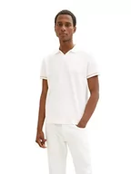 Koszulki męskie - TOM TAILOR Męska koszulka polo, 1036368, biała, XXL, 10332 – Off White, XXL - miniaturka - grafika 1
