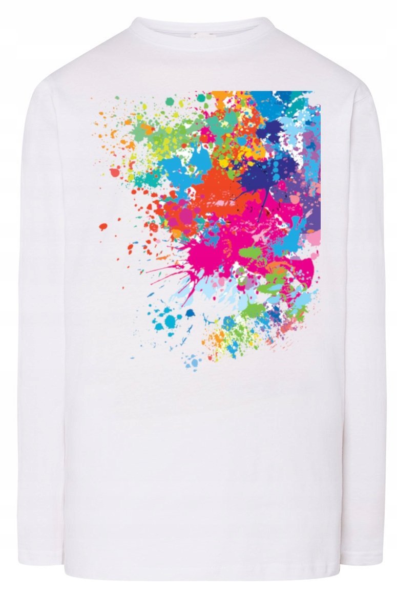 Longsleeve męski nadruk Kolory Abstrakcja r.XS