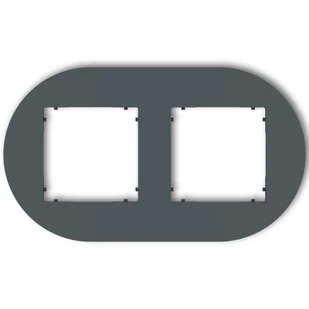 Ramka podwójna okrągła Karlik MINI - grafit mat - Klawisze i ramki - miniaturka - grafika 1