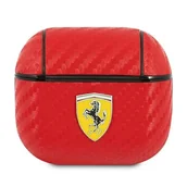 Akcesoria do słuchawek - Ferrari Ferrari FESA3CARE AirPods 3 cover czerwony/red On Track PU Carbon FER000515-0 - miniaturka - grafika 1