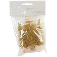 Choinki - [68xo2302] Choinka złota na pieńku 10cm 3szt - miniaturka - grafika 1
