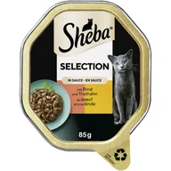 Mokra karma dla kotów - Sheba Selection w sosie 22 x 85 g Wołowina i indyk - miniaturka - grafika 1